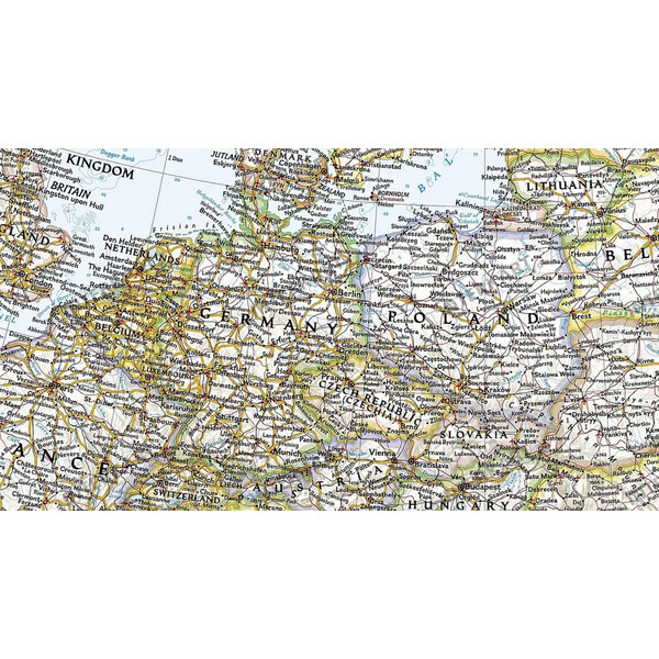 National Geographic Mapa kontynentalna Europa polityczny , laminowana