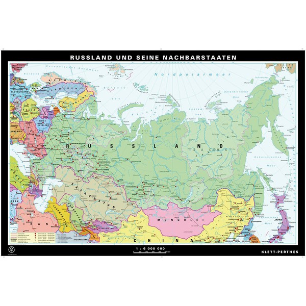 Klett-Perthes Verlag Mapa Russland, fizyczne/politisch (ABW)