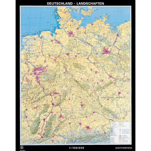 Klett-Perthes Verlag Mapa Krajobrazy Niemiec