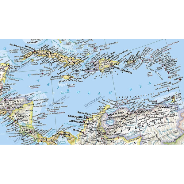 National Geographic Mapa kontynentalna Ameryka Północna, polityczny , duża