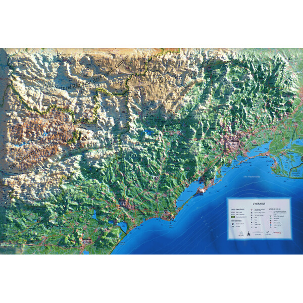 3Dmap Mapa regionalna L'Hérault