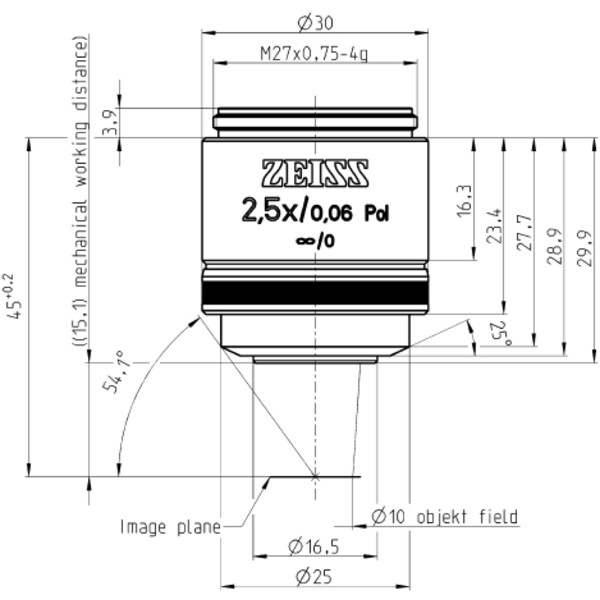 ZEISS Obiektyw Objektiv EC Epiplan-Neofluar 2,5x/0,06 Pol wd=15,1mm