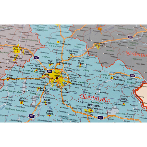 GeoMetro Mapa Verwaltungskarte Deutschland politisch (84 x 114 cm)