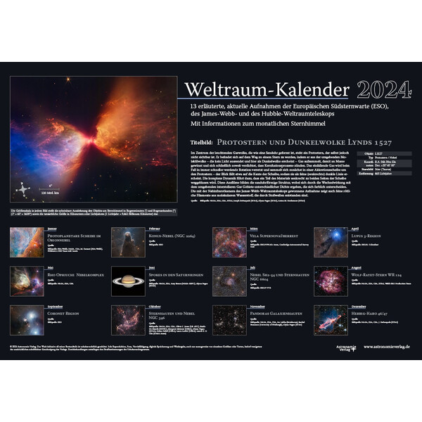 Astronomie-Verlag Kalendarze Weltraum-Kalender 2024