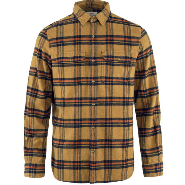 Fjällräven Övik Heavy Flannel Shirt M, 232-215 Buckwheat Brown-Autumn Leaf, L