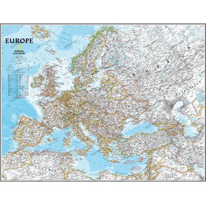 National Geographic Mapa kontynentalna Europa polityczny , duża, laminowana
