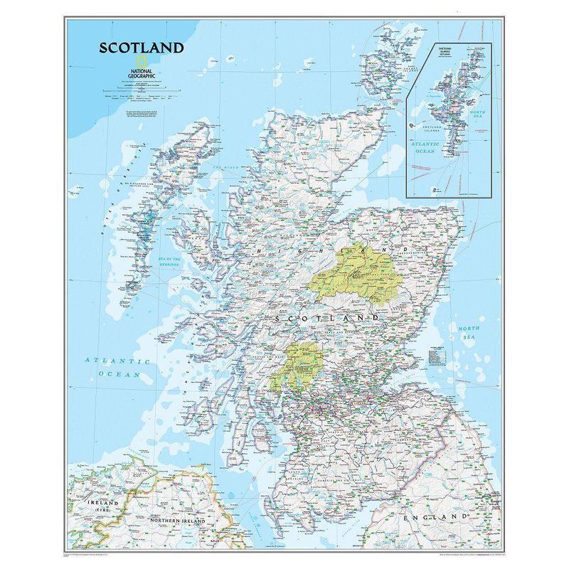 National Geographic Mapa Szkocja