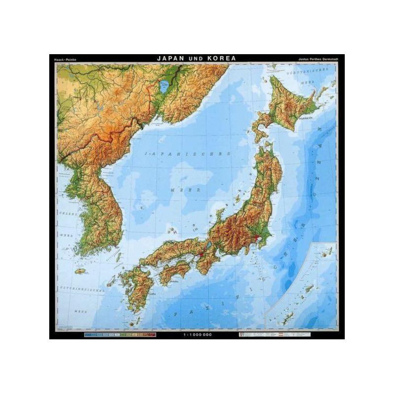 Klett-Perthes Verlag Mapa Japan und Korea fizyczne