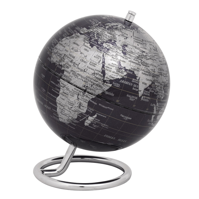 TROIKA Mini-Globus Galilei Black 13cm