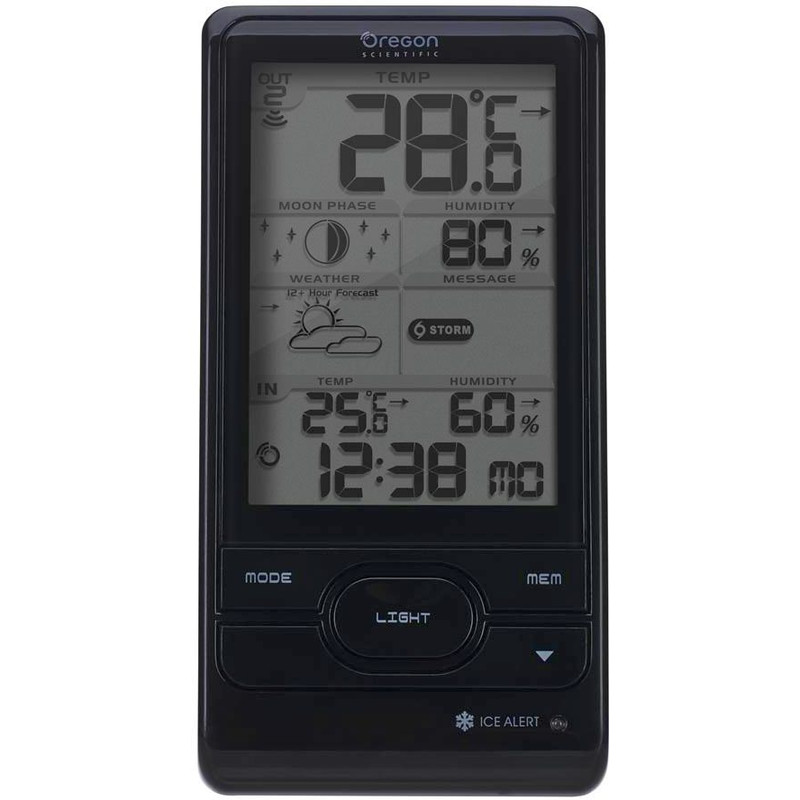 Oregon Scientific Stacja meteo BAR 208HG kolor czarny