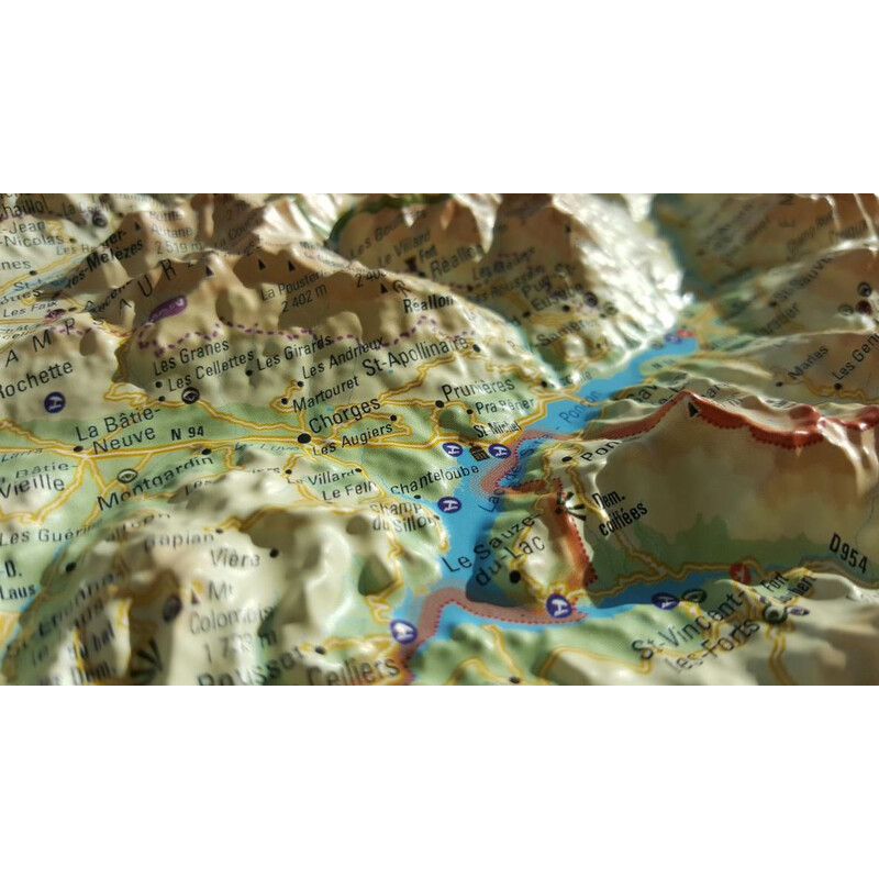 3Dmap Mapa regionalna Les Hautes Alpes