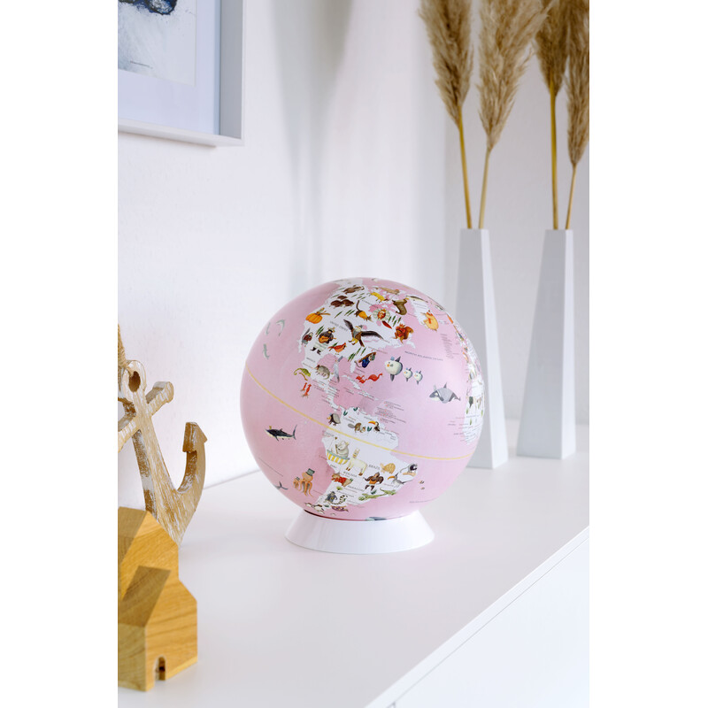 TROIKA Globus Wildlife World Pink 25cm