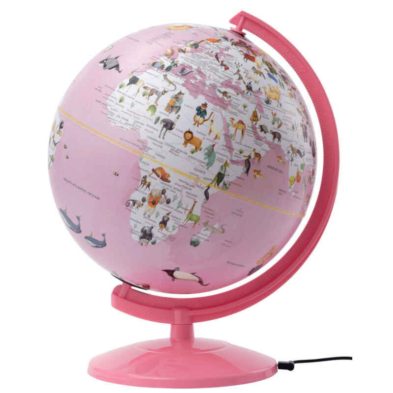 TROIKA Globus Wildlife World Light Pink 25cm