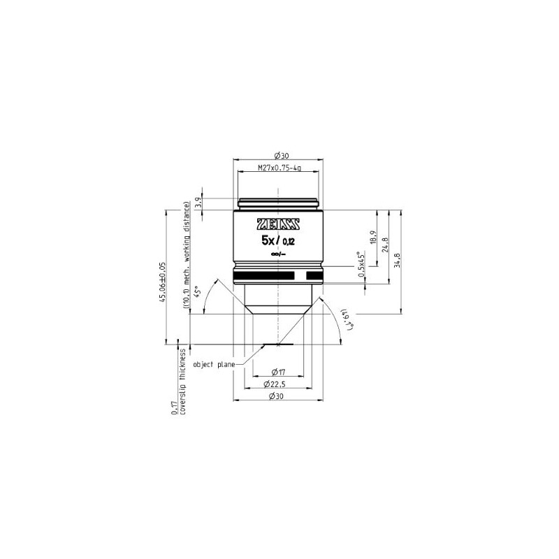 ZEISS Obiektyw A-Plan 5x/0,12 M27