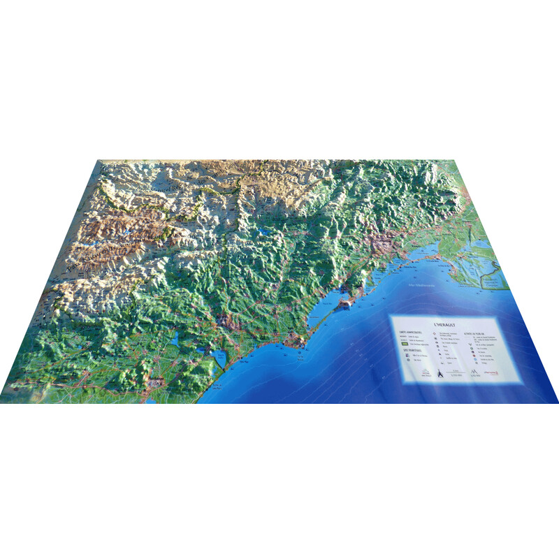 3Dmap Mapa regionalna L'Hérault