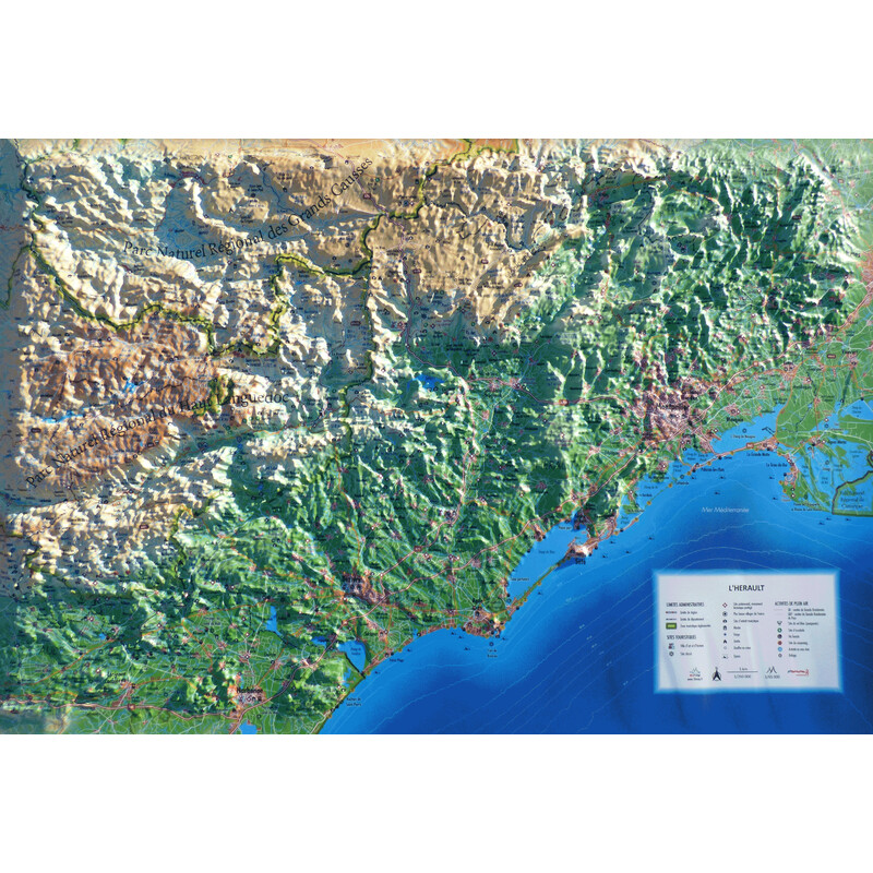 3Dmap Mapa regionalna L'Hérault