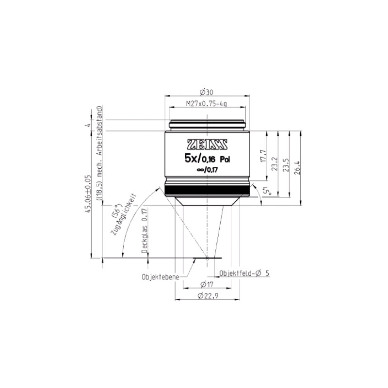 ZEISS Obiektyw Objektiv EC Plan-Neofluar, POL, 5x/0,16  wd=18,5mm