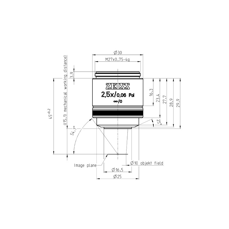 ZEISS Obiektyw Objektiv EC Epiplan-Neofluar 2,5x/0,06 Pol wd=15,1mm