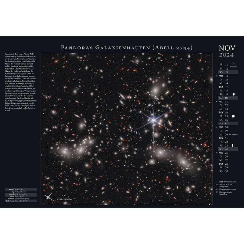 Astronomie-Verlag Kalendarze Weltraum-Kalender 2024