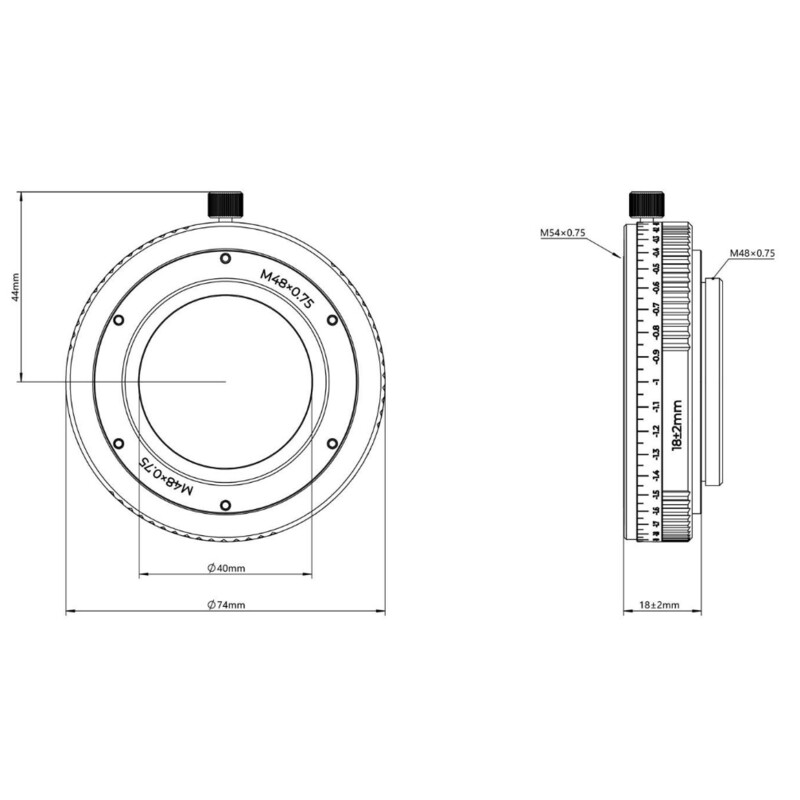 Askar Tuleja przedłużająca Verlängerungshülse Adapter M54/M48 16-20mm