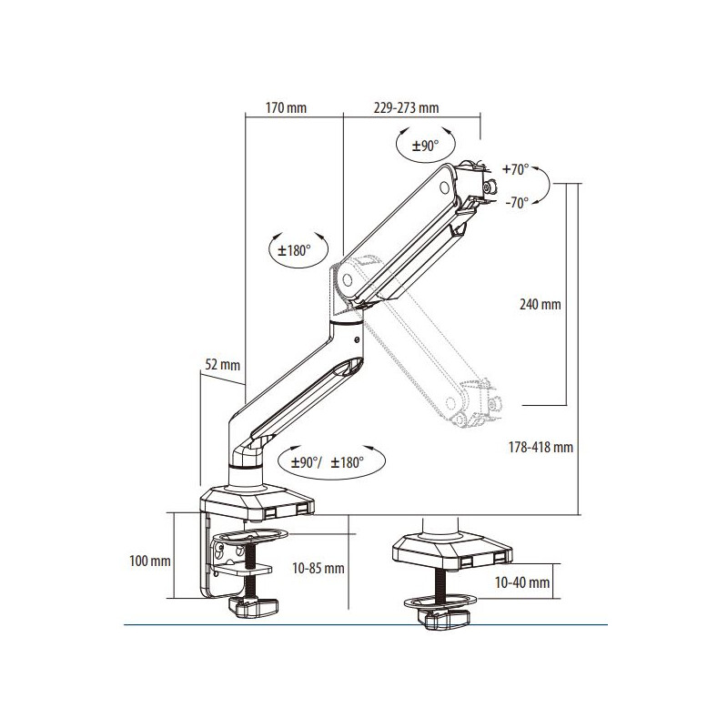 Euromex Ramię metalowe NexiusZoom stand NZ.9047