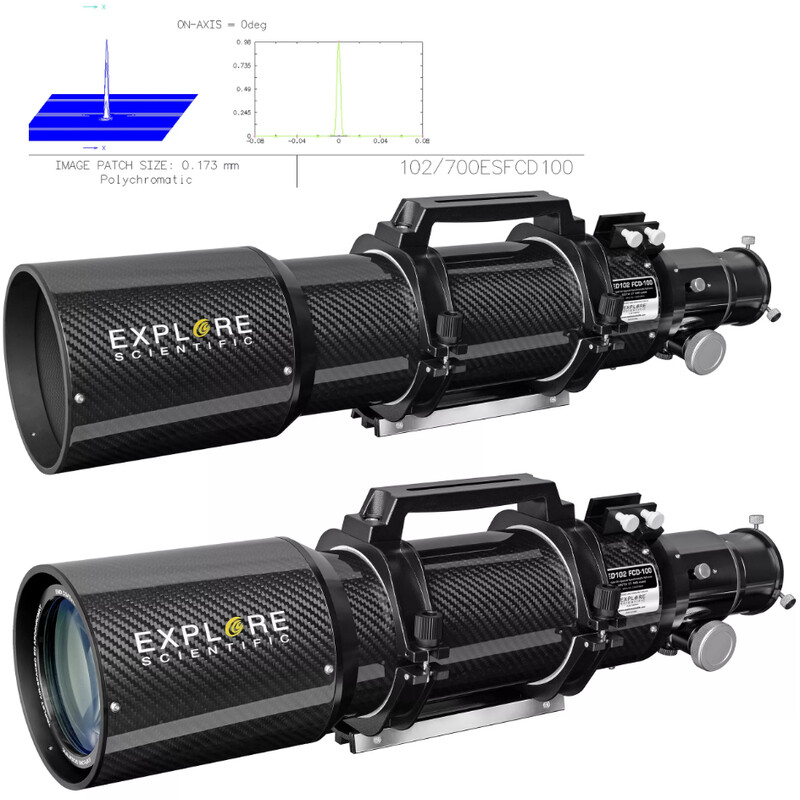 Explore Scientific Refraktor apochromatyczny  AP 102/714 ED FCD-100 CF Hexafoc iEXOS-100 PMC-8 Wi-Fi GoTo